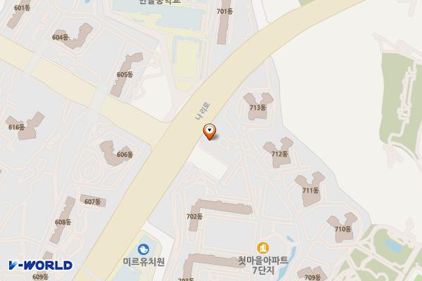 7단지래미안상가번영회 위치 지도 — 세종특별자치시 나리로 38