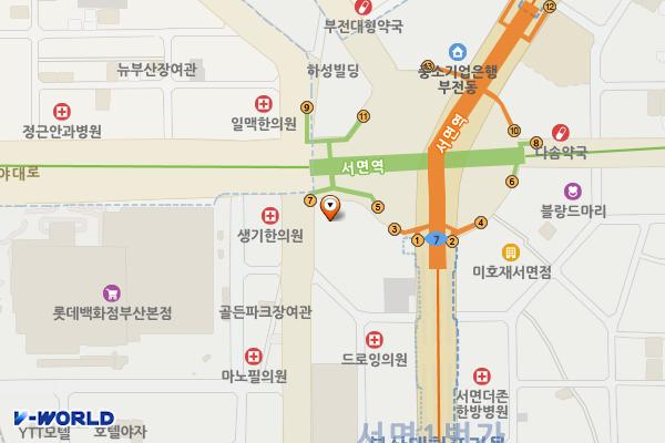 주식회사 씨엠지(아이온시티빌딩)(SP) 위치 지도 — 부산광역시 부산진구 서면로 74