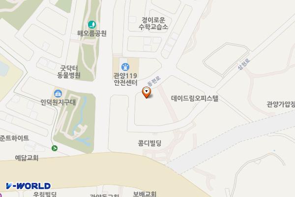 안양케이타운관리단(T) 위치 지도 — 경기도 안양시 동안구 동편로 22