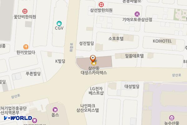 대성스카이렉스 입주자대표회의(상가) 위치 지도 — 울산광역시 남구 삼산로 303