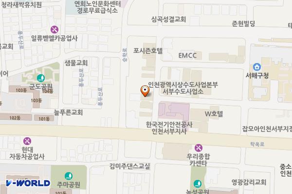 브라운도트호텔(SPB) 위치 지도 — 인천광역시 서해구 탁옥로33번길 7