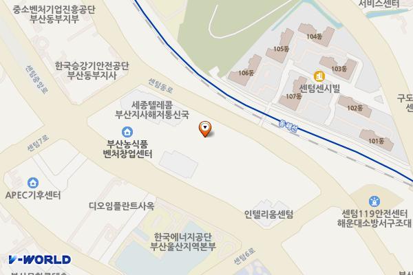 벽산e-센텀클래스원2차 관리단(SPB) 위치 지도 — 부산광역시 해운대구 센텀동로 71