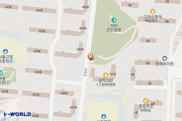 명일서희스타힐스오피스텔 위치 지도 — 서울특별시 강동구 동남로 881