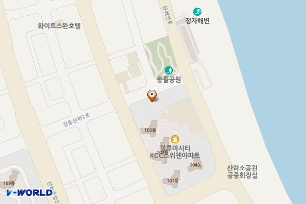 블루마시티kcc스위첸주상복합 위치 지도 — 울산광역시 북구 강동산하2로 7