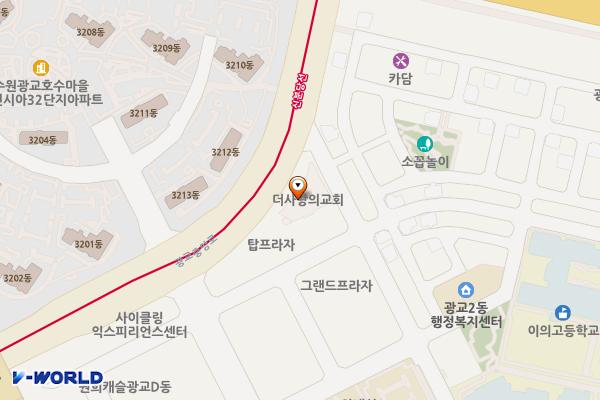 더사랑의교회 위치 지도 — 경기도 수원시 영통구 광교중앙로 260