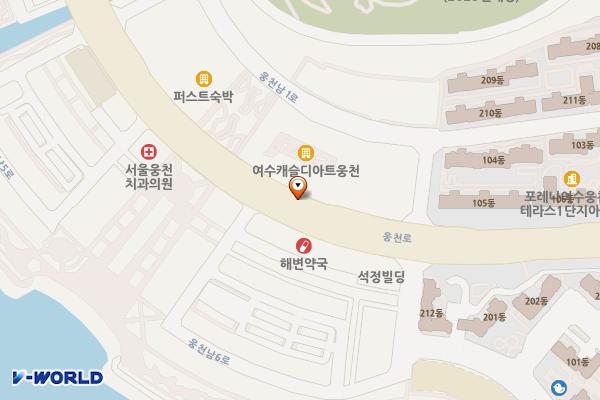어반스테이 여수웅천(2023) 위치 지도 — 전남광주통합특별시 여수시 웅천남1로 66