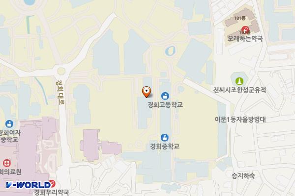 경희대학교 스페이스21 위치 지도 — 서울특별시 동대문구 경희대로 26