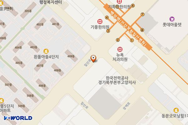 백석우림보보카운티(2022) 위치 지도 — 경기도 고양시 일산동구 일산로 38