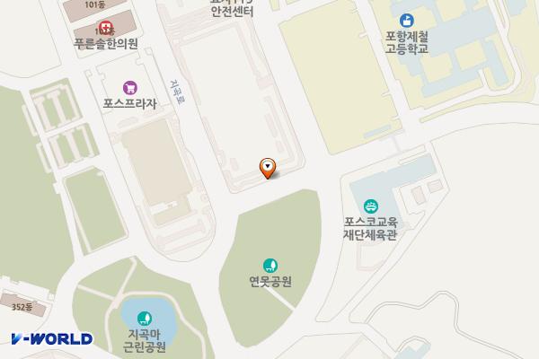 한마당체육관 위치 지도 — 경상북도 포항시 남구 지곡로212번길 33