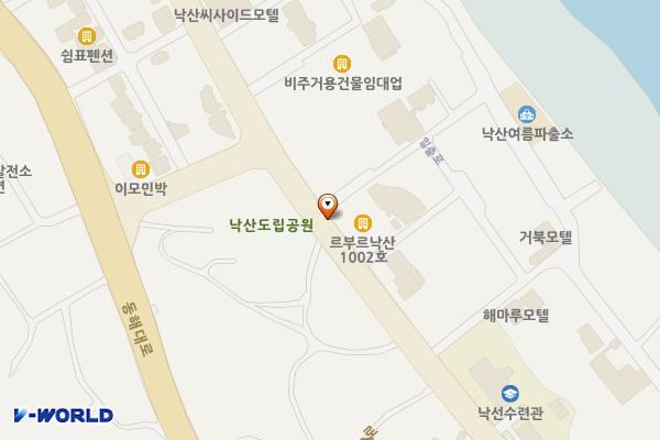 양양르부르낙산 위치 지도 — 강원특별자치도 양양군 강현면 일출로 47