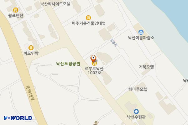 양양르부르낙산 위치 지도 — 강원특별자치도 양양군 강현면 일출로 47