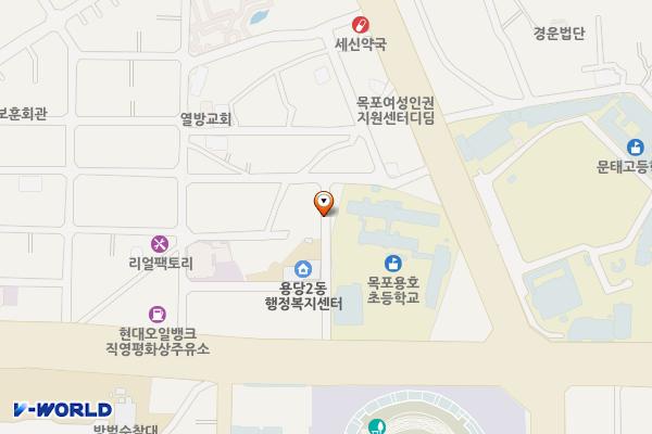 목포시청삼학도차고지 위치 지도 — 전남광주통합특별시 목포시 산정동 1619