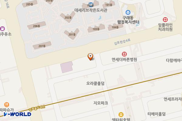 구래1 공영주차장 위치 지도 — 경기도 김포시 구래동 6878-1