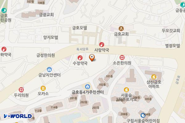 대도빌딩점 위치 지도 — 서울특별시 성동구 독서당로 302