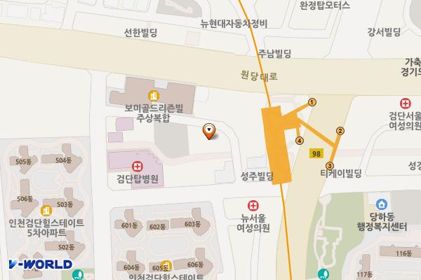 검단탑프라자점 위치 지도 — 인천광역시 검단구 청마로7번길 14
