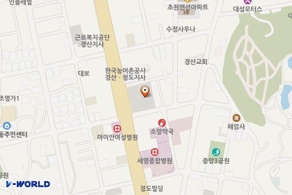 세명종합병원점 위치 지도 — 경상북도 경산시 중방동 847-20