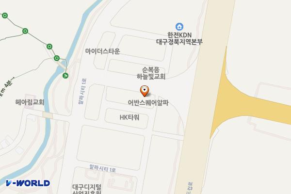 스마트에코시티점 위치 지도 — 대구광역시 수성구 알파시티1로32길 2