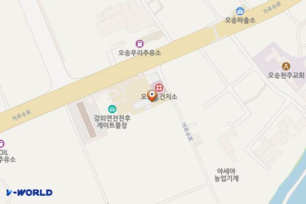 오송읍사무소 본관 위치 지도 — 충청북도 청주시 흥덕구 오송읍 가로수로 174오송읍사무소