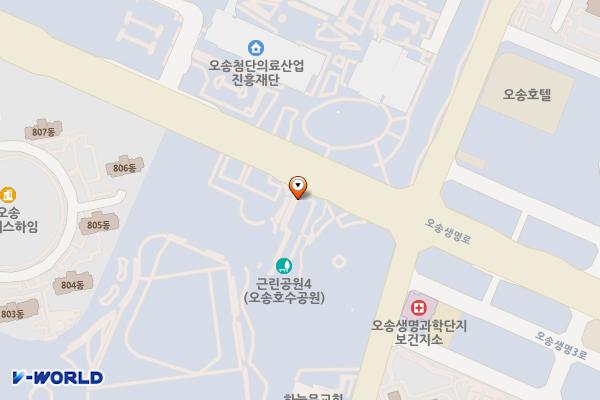 오송읍사무소 별관 위치 지도 — 충청북도 청주시 흥덕구 오송읍 오송생명로 150오송읍사무소 별관