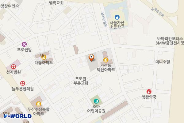 가산 공영주차장 위치 지도 — 서울특별시 금천구 시흥대로153길 53