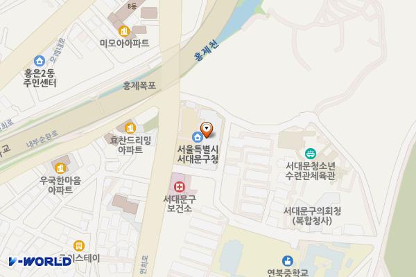 서대문구청 주차장 위치 지도 — 서울특별시 서대문구 연희로 248