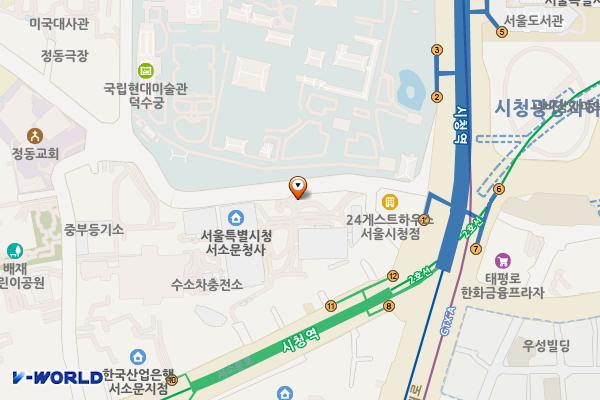 서소문청사(지하주차장) 위치 지도 — 서울특별시 중구 덕수궁길 15