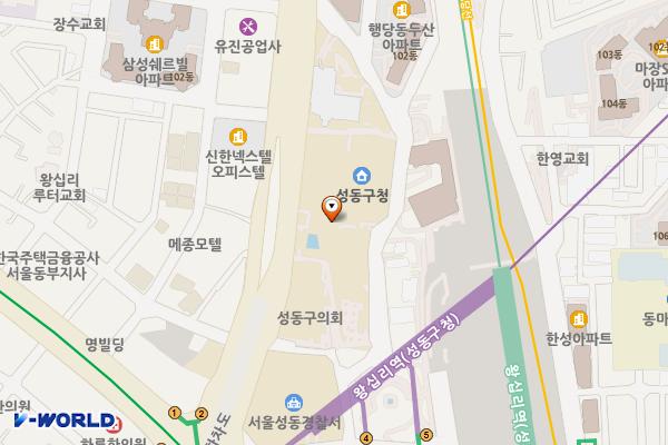 성동구청 위치 지도 — 서울특별시 성동구 고산자로 270