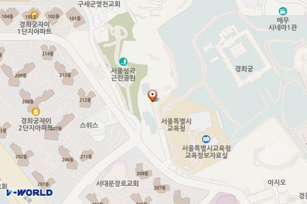 송월동차고지 위치 지도 — 서울특별시 종로구 송월길 52