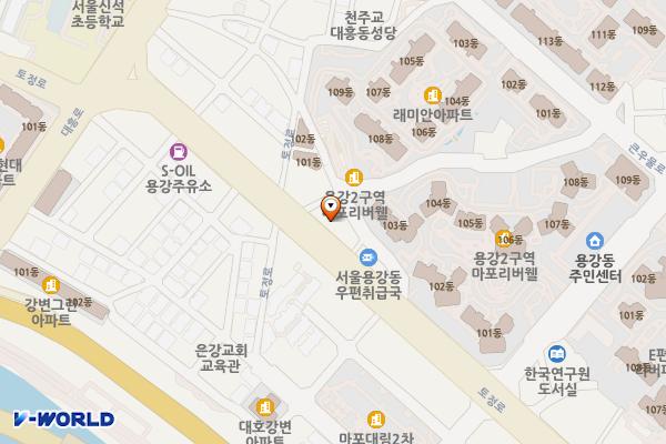 드림디포 앞 가로등형 충전소 위치 지도 — 서울특별시 마포구 토정로 271