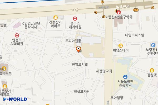 동작구청 후문 가로등형 충전소 위치 지도 — 서울특별시 동작구 장승배기로 161
