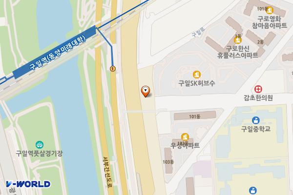 SK허브수 인근 거주자우선주차장 위치 지도 — 서울특별시 구로구 구일로10길 27