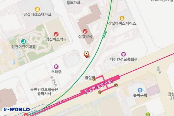 교통공원길 공영주차장 전기차 충전소 위치 지도 — 서울특별시 송파구 신천동 10-2