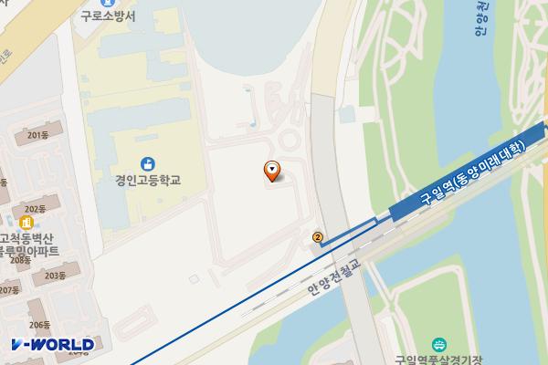 고척스카이돔 위치 지도 — 서울특별시 구로구 안양천로 545