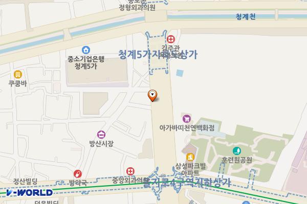 청계3 노상공영주차장(고려상사 앞) 위치 지도 — 서울특별시 중구 동호로 377