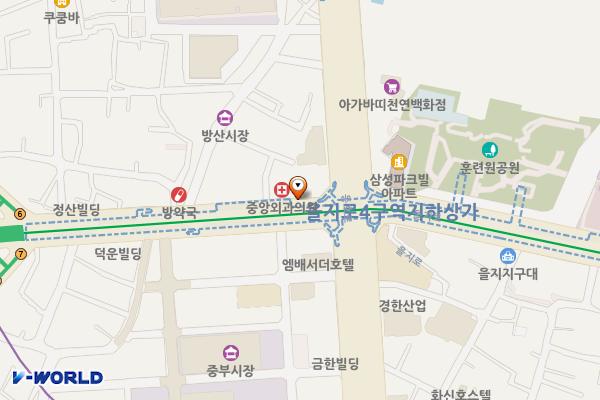 을지로 노상공영주차장(신한은행 앞) 위치 지도 — 서울특별시 중구 을지로 213