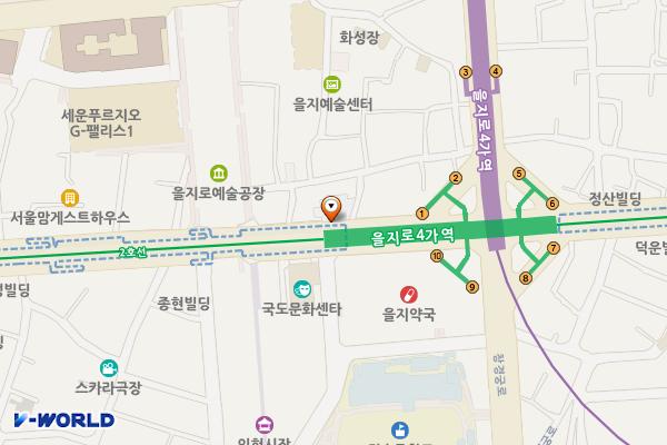 을지로 노상공영주차장(하나은행 앞) 위치 지도 — 서울특별시 중구 을지로 167
