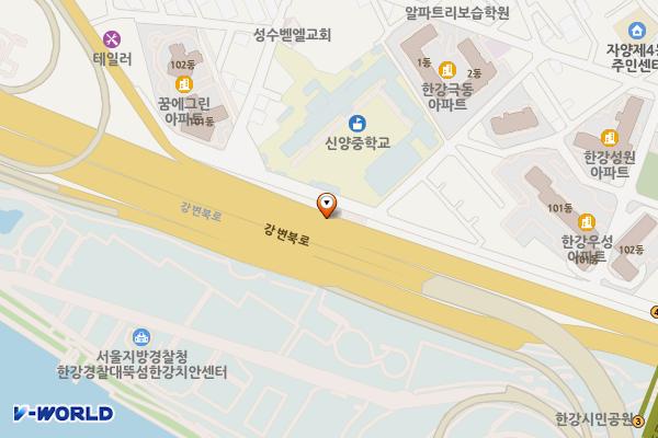 한화꿈에그린아파트 거주자우선주차장 위치 지도 — 서울특별시 광진구 자양동 97-1