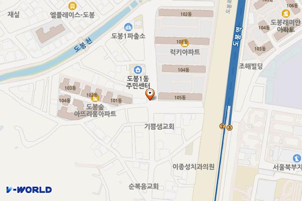 도봉동 거주자우선주차장 위치 지도 — 서울특별시 도봉구 도봉로169나길 34