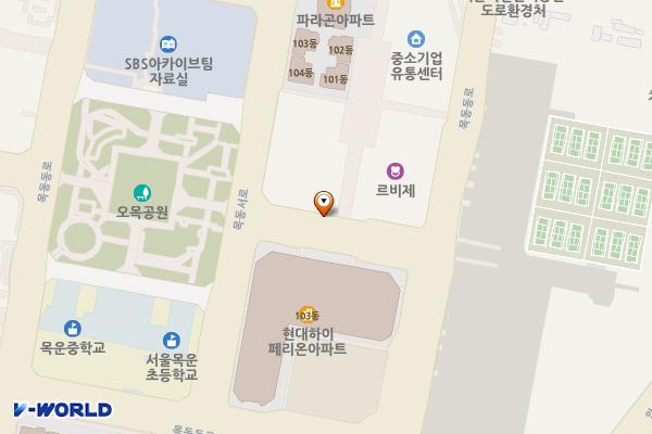 오목교역 노상공영주차장 위치 지도 — 서울특별시 양천구 목동서로 159-3