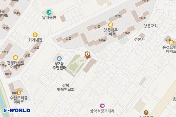 창2동 제4공영주차장 위치 지도 — 서울특별시 도봉구 덕릉로59길 63