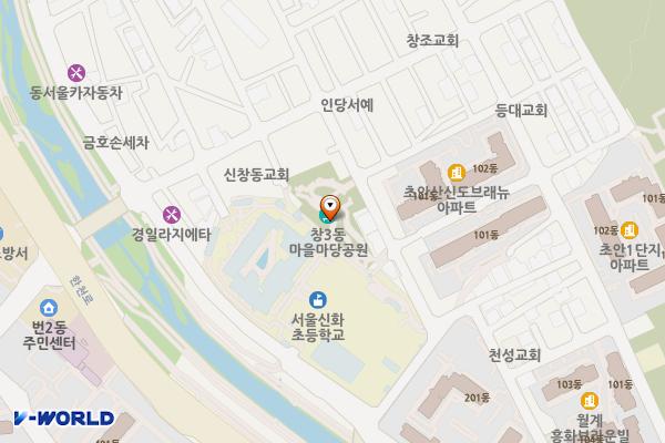 창3동 제1공영주차장 위치 지도 — 서울특별시 도봉구 우이천로4길 24-11