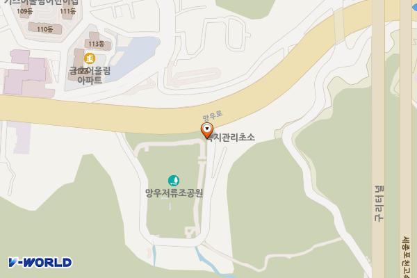 망우역사문화공원 제3주차장 위치 지도 — 서울특별시 중랑구 망우동 산 56
