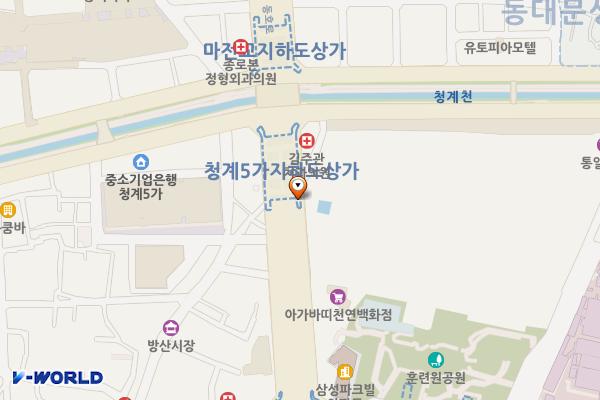 청계5 노상공영주차장 위치 지도 — 서울특별시 중구 동호로 378-2