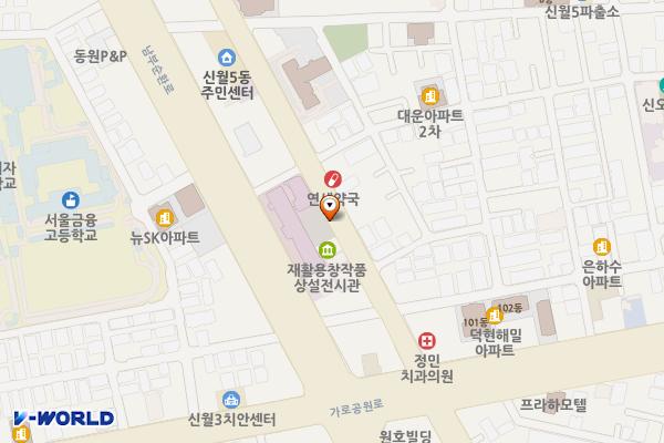 신월5동 복개 노상공영주차장 위치 지도 — 서울특별시 양천구 남부순환로 331