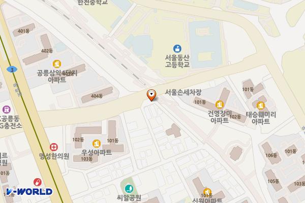 공릉동 거주자주차장 위치 지도 — 서울특별시 노원구 동일로198길 42