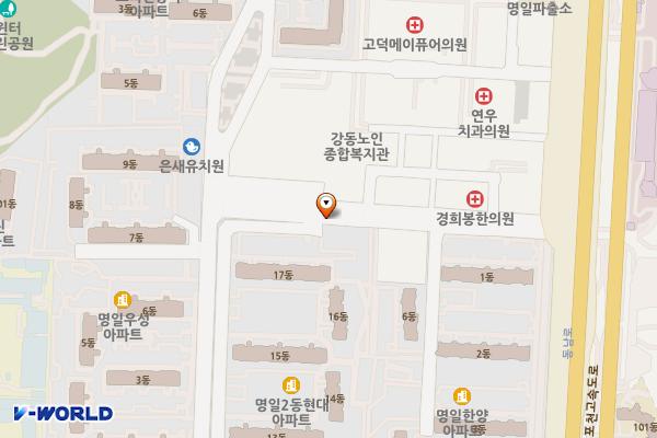 명일동 거주자주차장(127번) 위치 지도 — 서울특별시 강동구 명일동 51-1