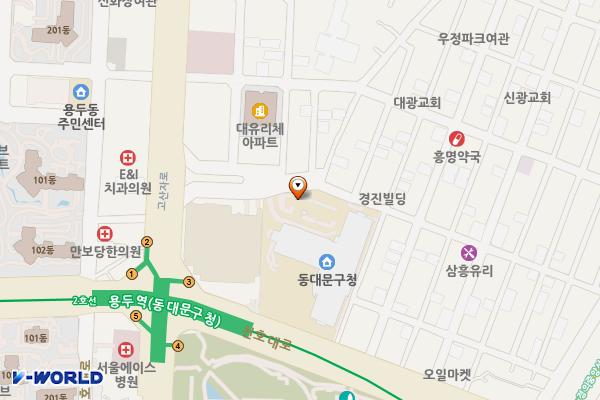 동대문구청 위치 지도 — 서울특별시 동대문구 천호대로 145