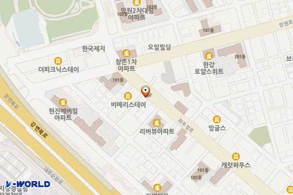 망원3 노상공영주차장 위치 지도 — 서울특별시 마포구 희우정로 125