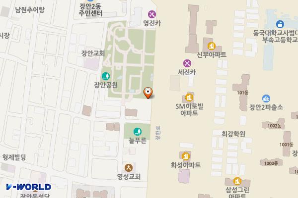 장안동근린공원 지하주차장 위치 지도 — 서울특별시 동대문구 장한로 191