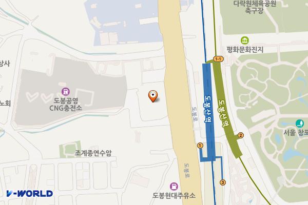 도봉산역 환승주차장 위치 지도 — 서울 도봉구 도봉로 955(도봉산역 광역환승센타)